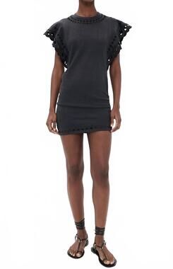 NEW MARANT ETOILE orlane dress in faded black
